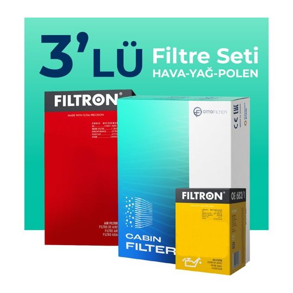 Filtron Toyota C-HR 1.2 2016-2020 3'lü Filtre Bakım Seti
