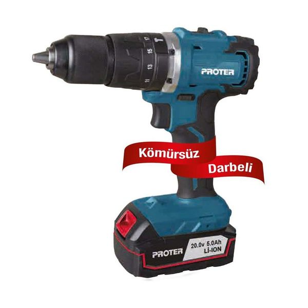 Proter PST 550 BL Çift Akülü Darbeli Matkap