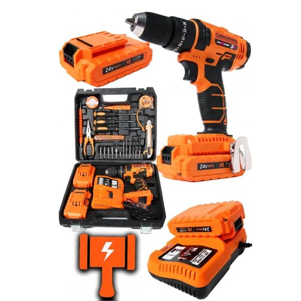 Bulldozer Maximum 36 Parça Darbeli Akülü Vidalama Şarjlı Matkap