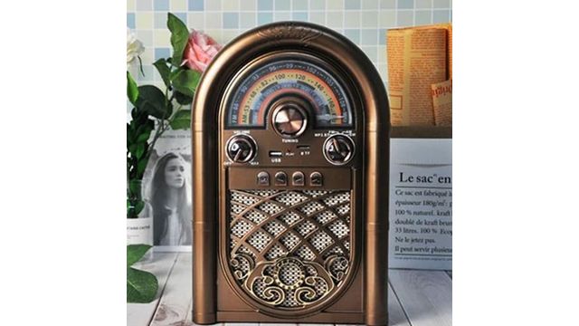 CoverZone R-1950-BTL Retro Radyo Koyu Kahverengi Taşınabilir