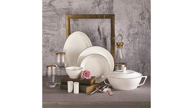 Korkmaz A8263 Lines Collection 58 Parça Yuvarlak Yemek Takımı