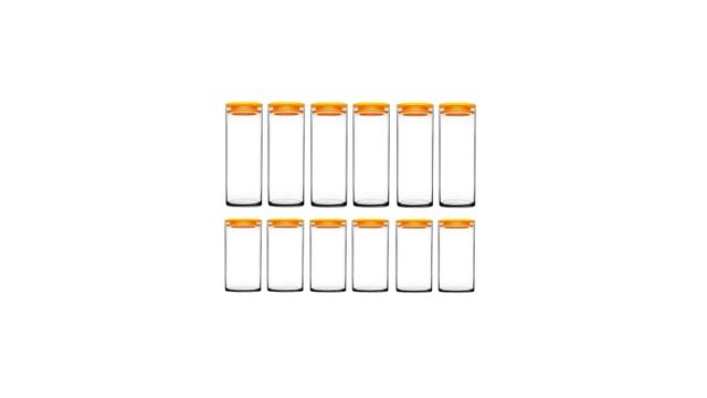 Paşabahçe 43736 Vakumlu Cam Kavanoz Cam Erzak 12'li Saklama Kabı