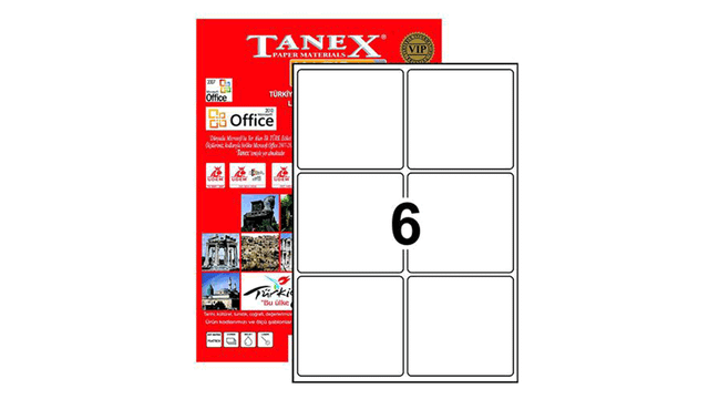 Tanex TW-2006 99.1 x 93.1 mm Lazer Etiket Fiyatları