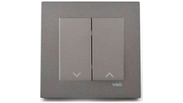 Viko Artline Novella Antrasit Jaluzi Çerçeveli Kumanda Anahtarı