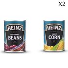 Heinz 2x400 gr Mısır Konservesi + 2x400 gr Meksika Fasulyesi Konservesi
