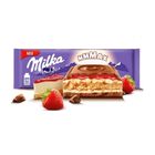 Milka Mmmax Strawberry Cheesecake Chocolate Bar 300 Gr X 3 Adet AymiyA-7622210679376