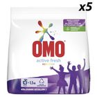 Omo Active Fresh 5x1,5 kg Toz Çamaşır Deterjanı Renkliler