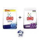 Omo Active Renkliler 7.5 kg + Omo Active Fresh Renkliler 7.5 kg Toz Çamaşır Deterjanı