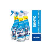 Ace Ultra Köpük 3x700 ml Çamaşır Susuz Banyo Temizleyici