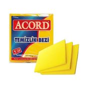 Acord 3'lü 35x38 cm Sarı Temizlik Bezi