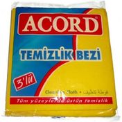 Acord 3'lü Sarı Temizlik Cam Bezi