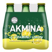 Akmina 200 ml C Vitaminli Limon Aromalı Doğal Maden Suyu