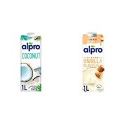 Alpro 1 lt Hindistan Cevizi Bitki Bazlı İçecek + 1 lt Badem Vanilya Bitki Bazlı İçecek