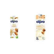 Alpro 1 lt Yulaf Badem Bitki Bazlı İçecek + 1 lt Badem Vanilya Bitki Bazlı İçecek