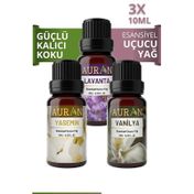 Auran 3x10 ml Lavanta + Vanilya + Yasemin Saf Esansiyel Uçucu Yağı