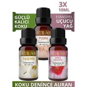 Auran 3x10 ml Pudra Yasemin Amber Saf Esansiyel Uçucu Yağ