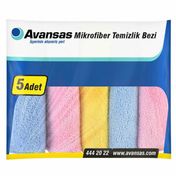 Avansas Mikrofiber 5'li Temizlik Bezi