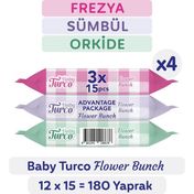 Baby Turco 12x15'lı Flower Bunch Cep Mendili