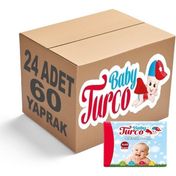 Baby Turco 24x60'lı Doğadan Yenidoğan Islak Bebek Havlusu