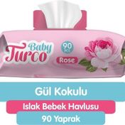 Baby Turco 90 Yaprak Gül Islak Havlu Mendil