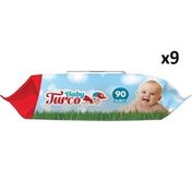 Baby Turco 9x90 Yaprak Klasik Islak Havlu Mendil