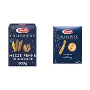 Barilla 500 gr Mezze Penne Tricolore Üç Renkli Kalem Makarna + 500 gr Casarecce Makarna