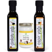 Bayvital 250 ml Çörek Otu Yağı + 250 ml Aspir Yağı + 100 ml Hindistan Cevizi Yağı