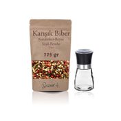 Bazaar 4 775 gr Karışık Mix Tane Biber + Cam Değirmen