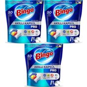 Bingo 150 Adet Limon Kokulu Akıllı Kapsül Pro Bulaşık Makinesi Deterjanı Tableti