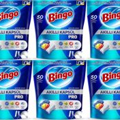 Bingo 300 Adet Limon Kokulu Akıllı Kapsül Pro Bulaşık Makinesi Deterjanı Tableti