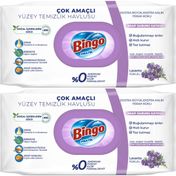 Bingo Clean 2x96 Yaprak Lavanta Kokulu Yüzey Temizlik Havlusu
