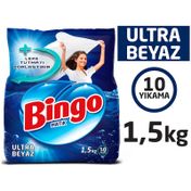 Bingo Matik 10 Yıkama 1500 gr Ultra Beyaz Toz Çamaşır Deterjanı