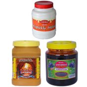 Bozkırlı Çavuşoğlu 3 x 930 gr Tahin Paketi Kepeksiz Tahin + Üzüm Pekmezi + Köpük Helva