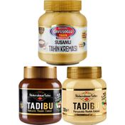 Bozkırlı Çavuşoğlu 330 gr Susamlı Tahin Kreması + 330 gr Tadıbu + 330 gr Tadıbu Fındık Kreması