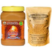 Bozkırlı Çavuşoğlu 930 gr Kepekli Bozkır Tahini + Odun Ateşinde 1 kg Kavrulmuş Susam