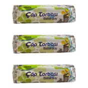 Canhome 10 Adetlik 3 Rulo Mavi Büyük Boy Battal 75x90 cm 30 lt Cop Poşeti