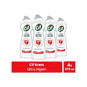Cif Krem 4x675 ml Ultra Hijyen Çamaşır Suyu Katkılı Temizleyici