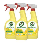 Cif Krem Limon Ultra Yağ Çözücü 3x750 ml Yüzey Temizleyici Sprey