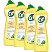 Cif Mikro Kristaller Limon Kokulu 4x750 ml Temizleyici Krem
