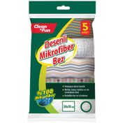 Clean & Fun 5'li Mikrofiber Temizlik Bezi