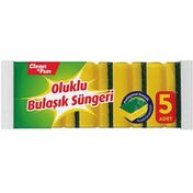 Clean & Fun 5'li Oluklu Bulaşık Süngeri