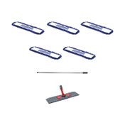 Cod-Ex 5 Adet 40 cm Orlon Nemli Palet Tablet Toz Toplama Statik Mop Takımı Seti