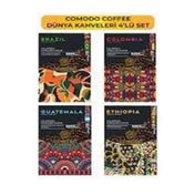 Comodo Coffee 4'lü 250 gr Dünya Kahveleri Filtre Çekirdek Kahve Tanışma Seti
