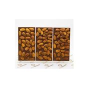 Dark Brown 300 gr Bademli Sütlü Tablet Çikolata El Yapımı Gerçek Bar Çikolata