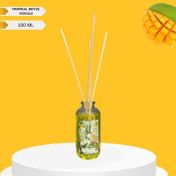 De Parfum 100 ml Tropikal Meyve Kokulu Dekoratif Bambu Çubuklu Oda Kokusu