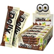 Delly 12x40 gr Şekersiz Çikolata Kaplı Bademli Muzlu Bar