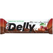 Delly 12x40 gr Şekersiz Çikolata Kaplı Yer Fıstıklı Vişneli Bar