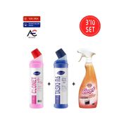 Diversey Clonet 3x750 ml Temizlik Paketi Mutfak + Banyo + Tuvalet Temizleyici