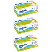 Dolphin 3 Adet 100'lü Paket Tek Kullanımlık Lateks Beyaz Pudralı Medium Muayne Eldiveni