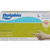 Dolphin L 100'lü Pudralı Lateks Muayene Eldiveni